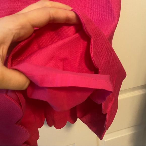 NWT J Crew scalloped basketweave pink dress - Picture 7 of 8